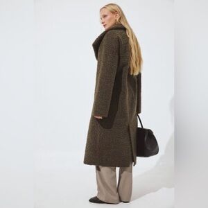 NA-KD Olive Teddy Jacket Size 36